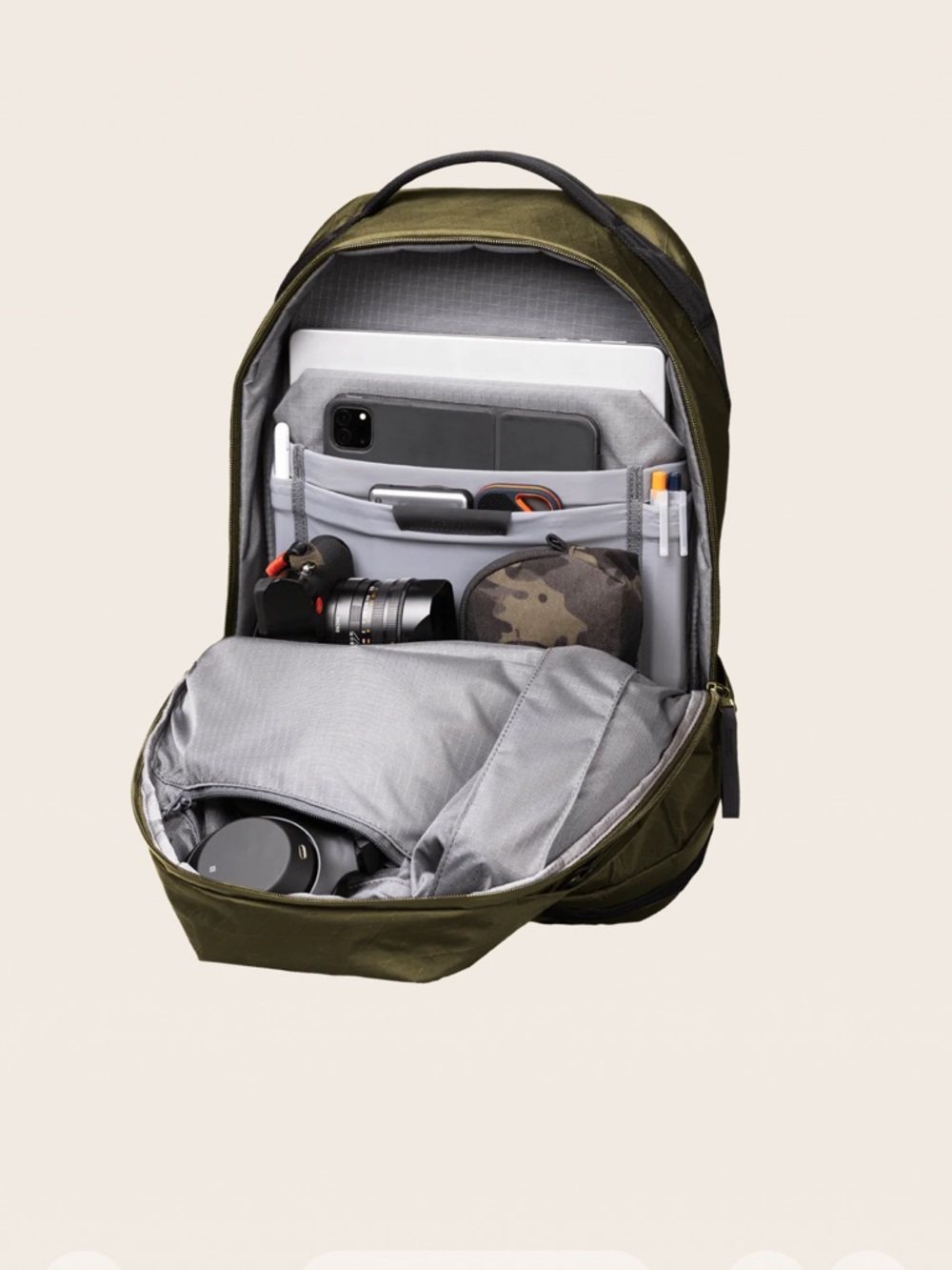 Able Carry Olive Green Daily plus 21L Backpack - Picture 2 of 12